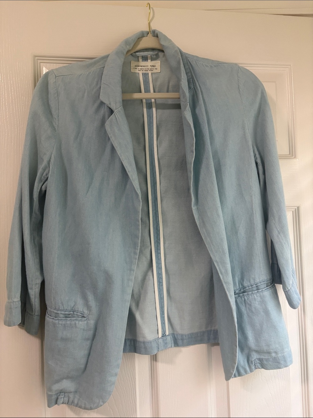 Light Blue Women's Casual Open Blazer Jacket